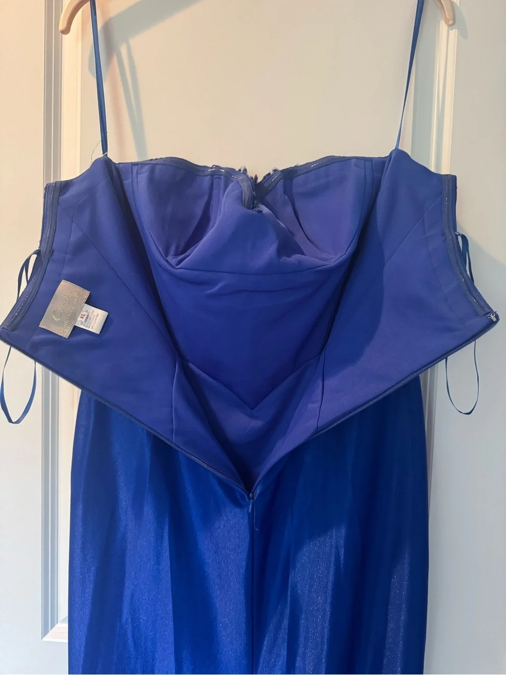 Strapless Royal Blue Evening Gown XL